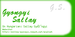 gyongyi sallay business card